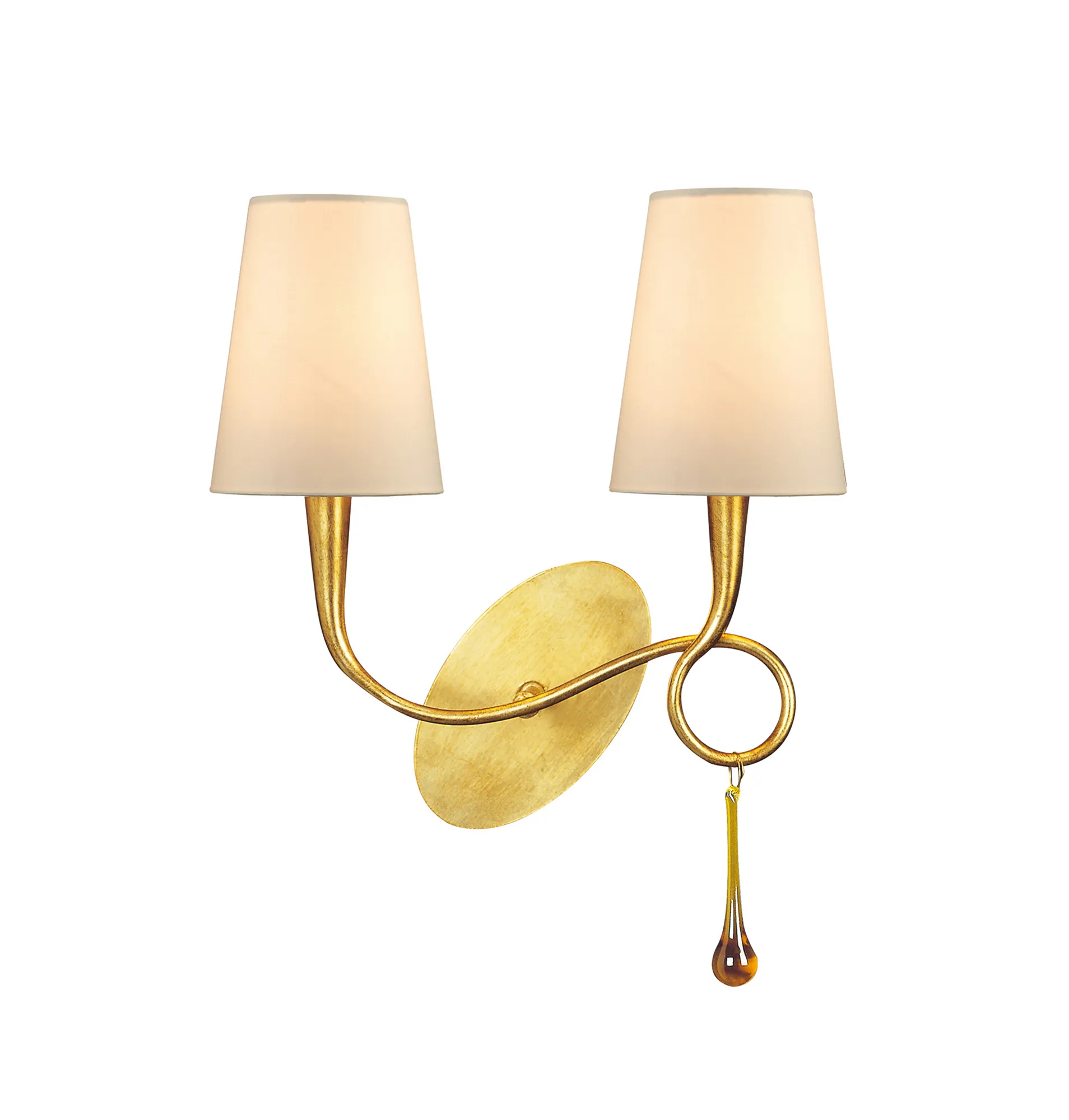 M0547  Paola Gold Wall Lamp 2 Light